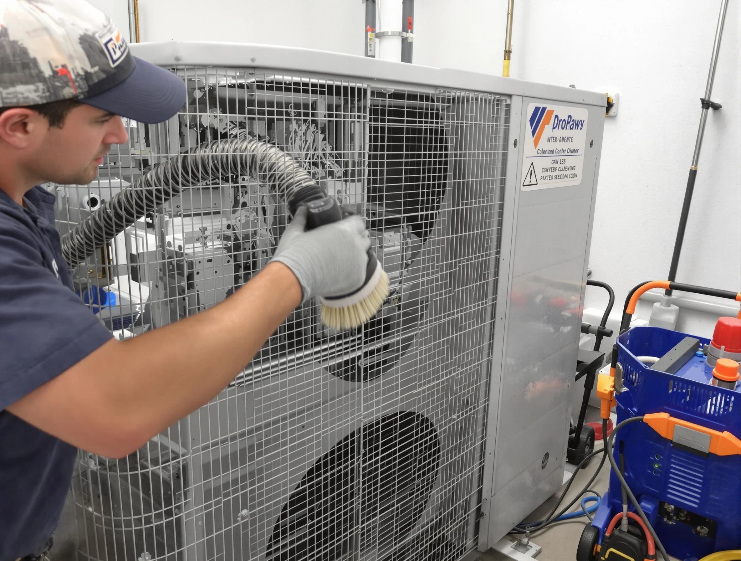 Cecil Air Duct Cleaning specialist performing precision AC coil cleaning for improved system performance in Cecil